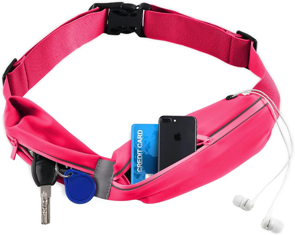 Running Belt for Men Women,Running Waist Pack with 2 Pockets Reflective Slim Sports Money Belt fo... | Amazon (US)