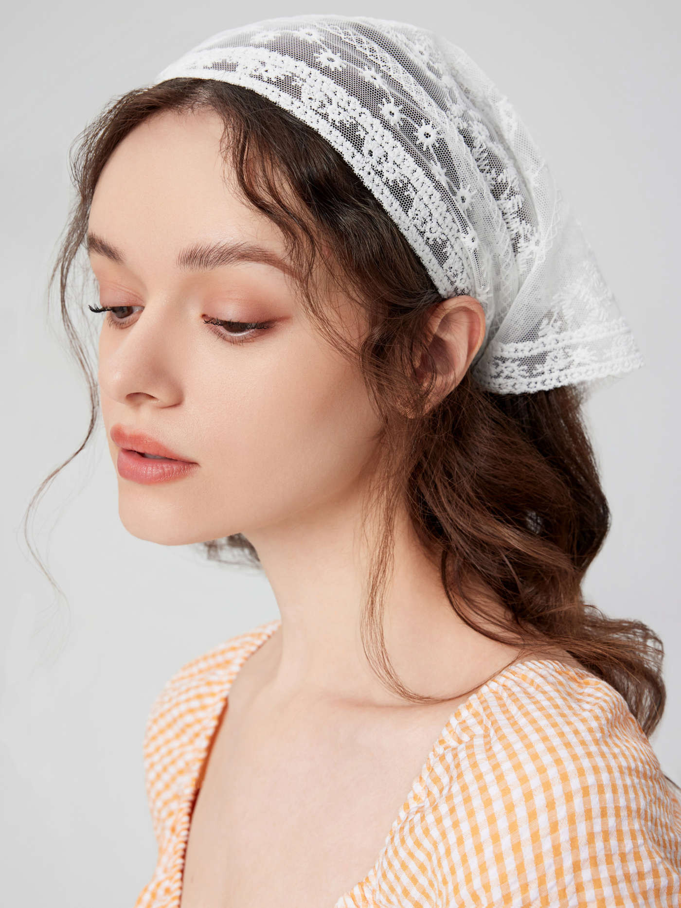 Floral Lace Headscarf | Cider