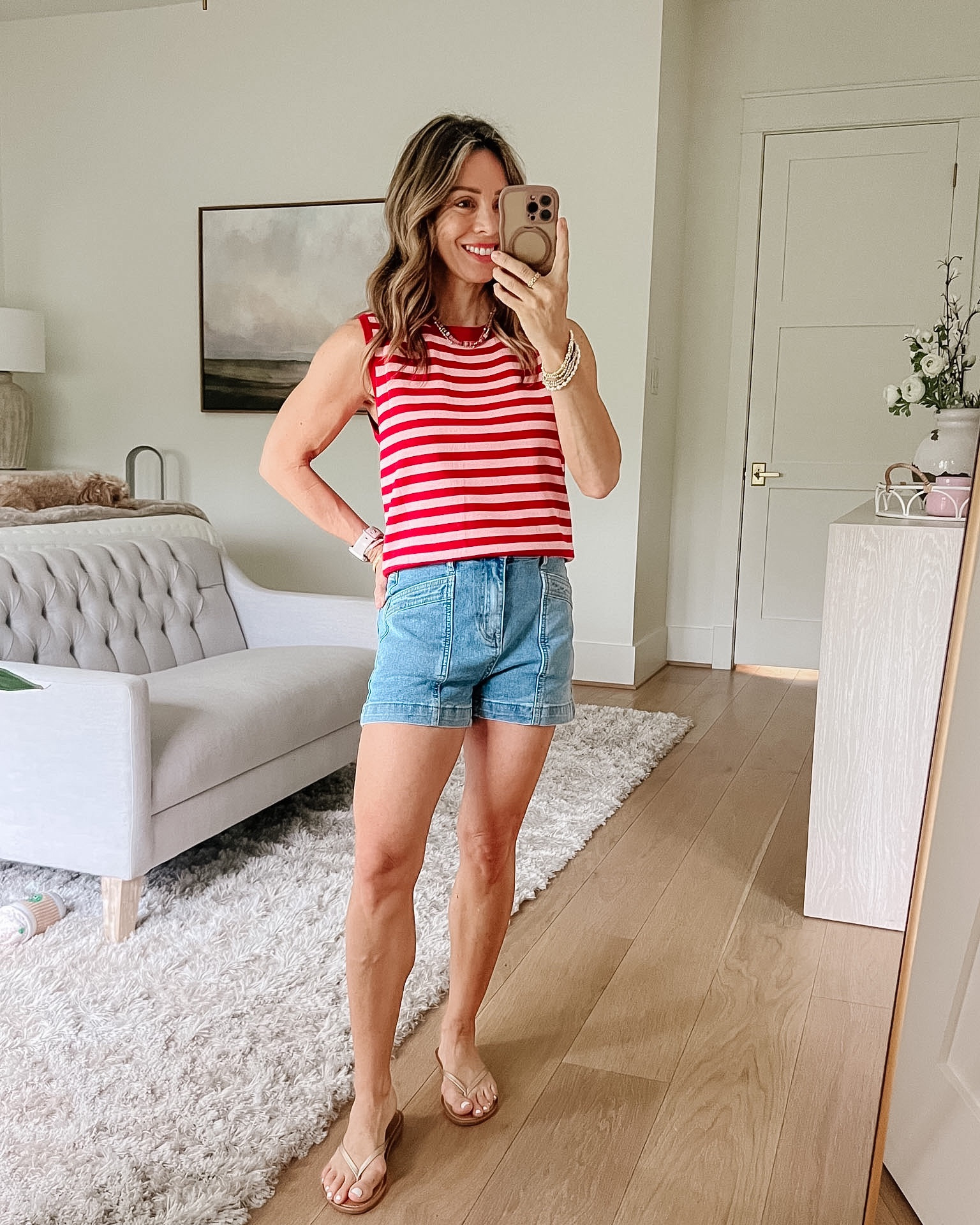 Amazon Fashion Faves! 

This tank reminds me of that fruit stripe gum, do y’all remember that? It’s lightweight, but tight knit, so feels more substantial.

Top Fit: I’m wearing an XS
Shorts Fit: I’m wearing a Short