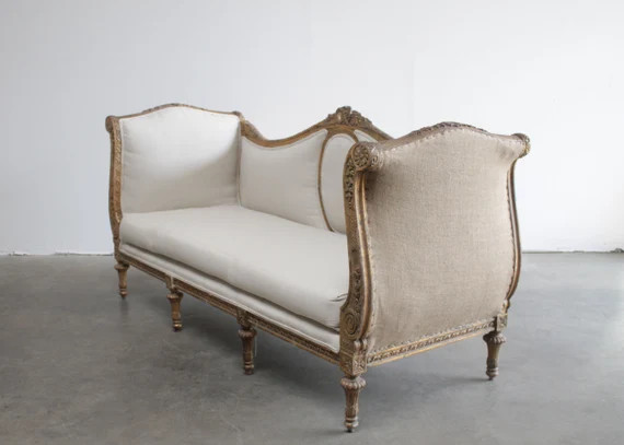 Vintage Louis XVI Style French Giltwood Sofa | Etsy | Etsy (US)