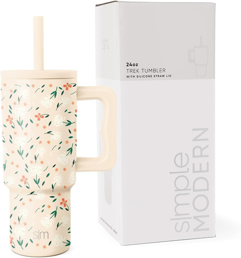 Simple Modern Kids 24 oz Tumbler with Handle and Silicone Straw Lid | Spill Proof and Leak Resist... | Amazon (US)