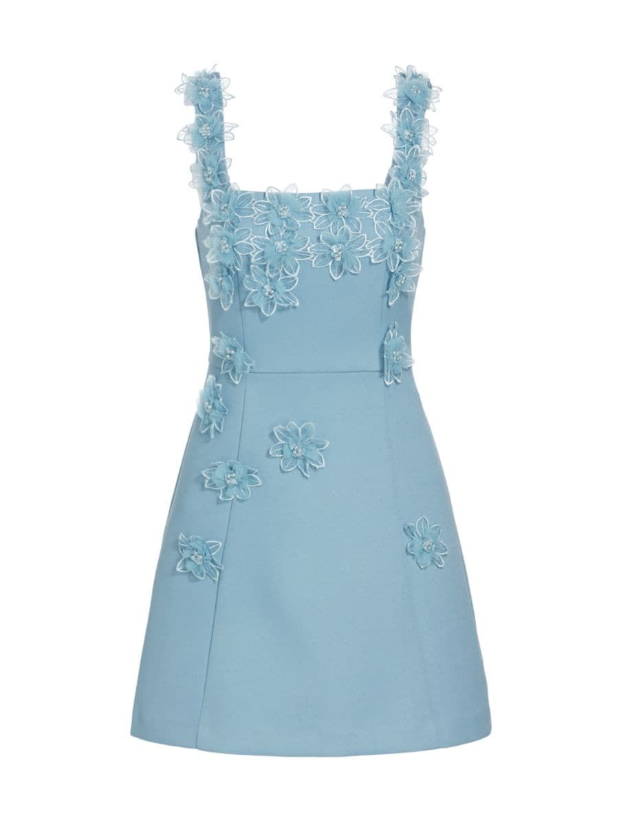 Bruges Floral Appliqué Minidress | Saks Fifth Avenue