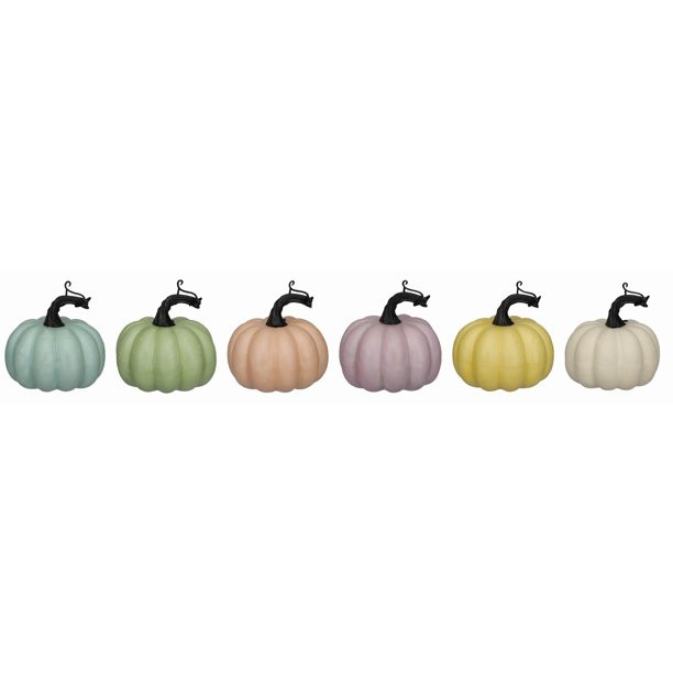 Way to Celebrate 12-Piece Halloween Miniature Pumpkins, Pastels - Walmart.com | Walmart (US)