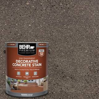BEHR PREMIUM 1 gal. #DCS-835 Carob Semi-Transparent Flat Interior/Exterior Decorative Concrete St... | The Home Depot