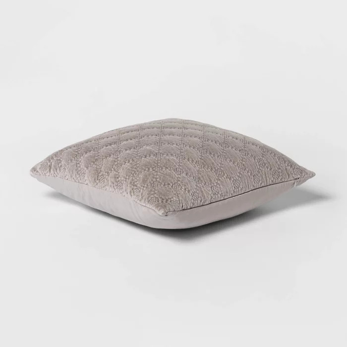 Square Velvet Embroidered Decorative Throw Pillow - Threshold™ | Target