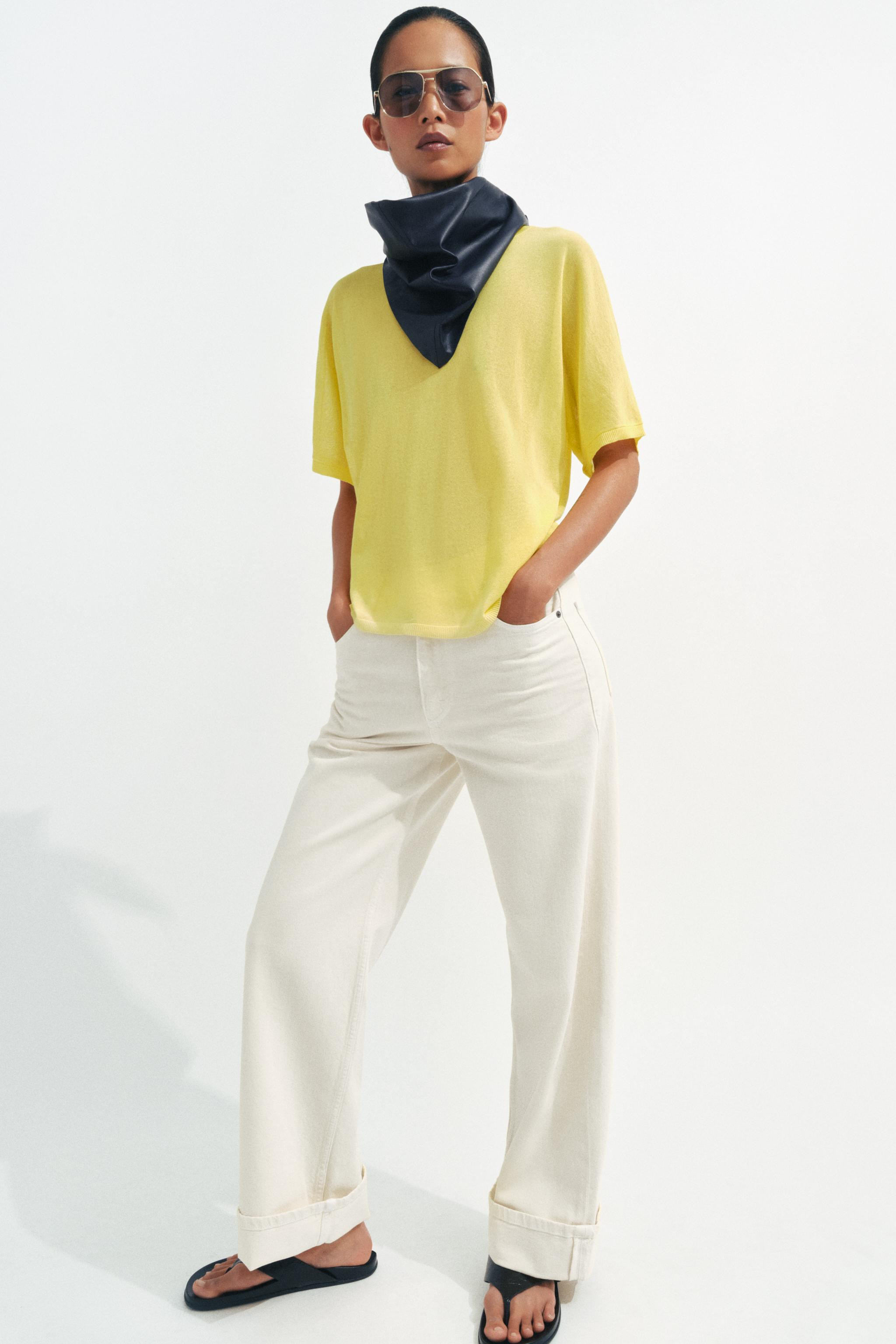 TRF FOLDED WAIST MID-RISE JEANS | Zara US