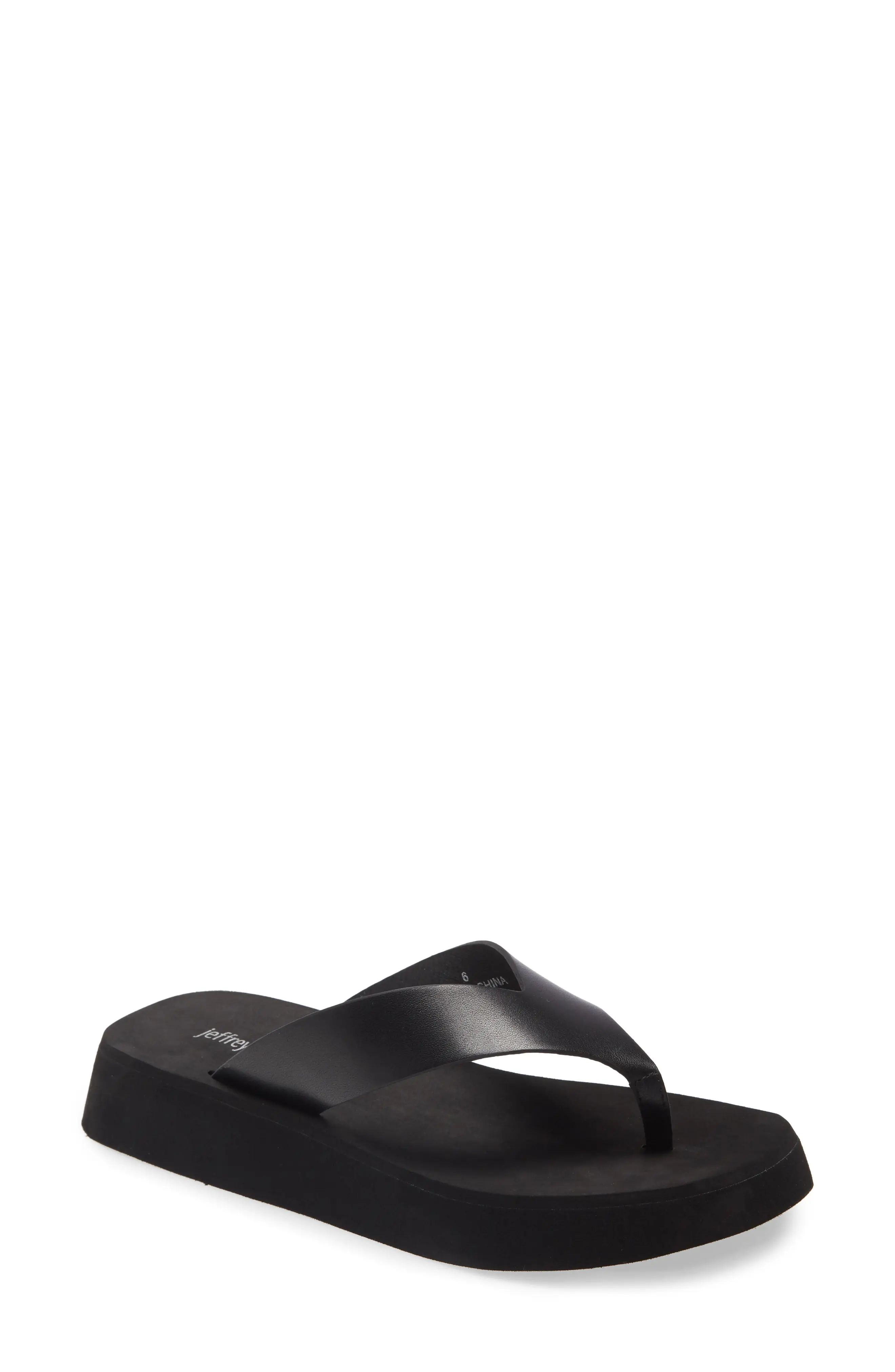 Women's Jeffrey Campbell Diggin' Flip Flop, Size 9.5 M - Black | Nordstrom