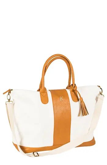 Cathy's Concepts Monogram Faux Leather Tote - Brown | Nordstrom