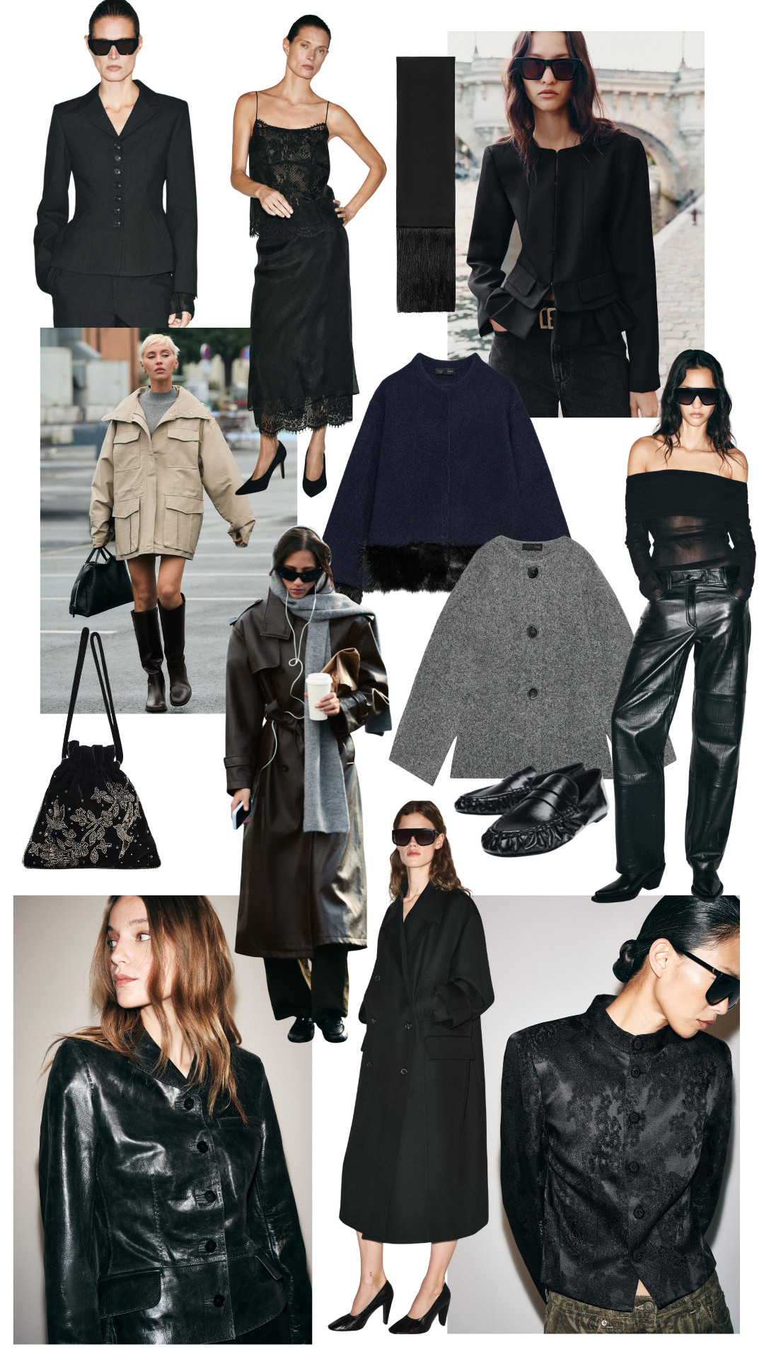 My Latest Zara Finds 
| Lace Silk Skirt | Blazer | Fur Trim Jacket | Wool Coat | Leather Loafers | Embroidered Mini Bag | Straight Leg Trousers 

 #LTKuk #LTKautumn #LTKeurope