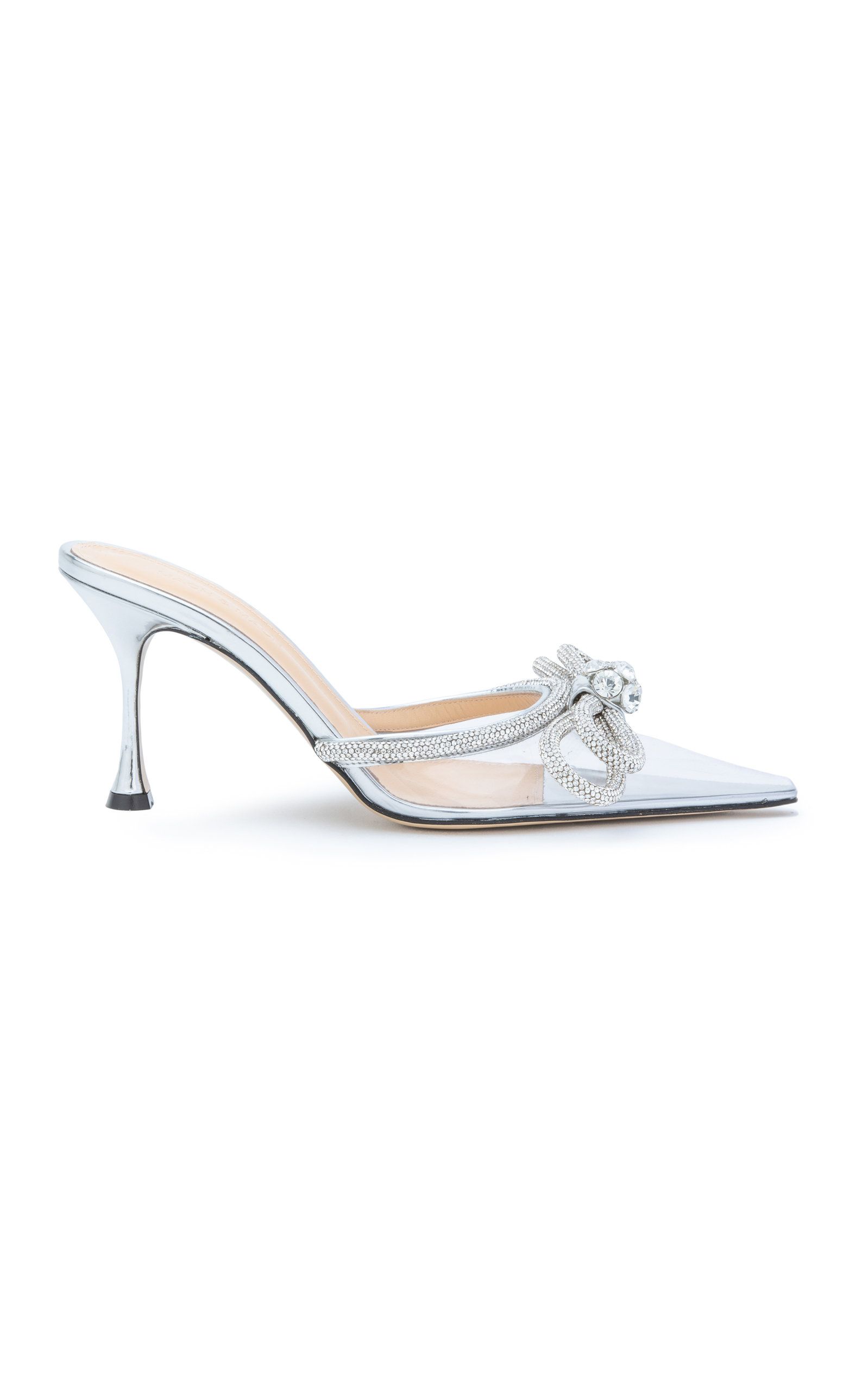 Double-Bow Crystal-Embellished PVC Mules | Moda Operandi (Global)