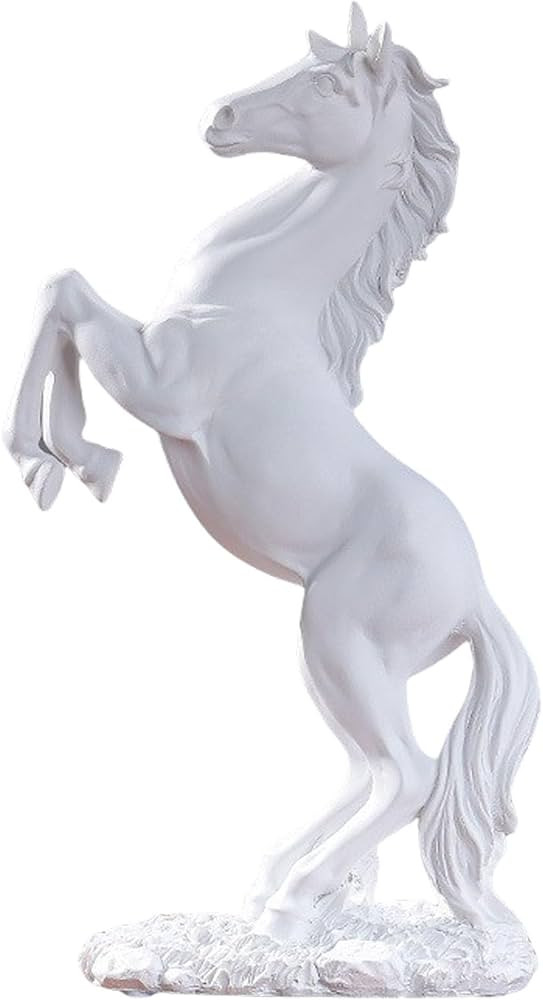 JINGTIANCD 12.2 inches Standing Horse Resin Statue Horse Art Figurine Decorative Home Office Deco... | Amazon (US)
