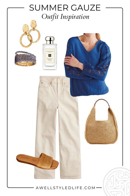 Summer Outfit Inspiration	

Top, shoes and jewelry from Soft Surroundings, pants and bag from J. Crew. Perfume from Macy’s.

#fashion #fashionover50 #fashionover60 #summerfashion #summeroutfit #softsurroundings #jcrew #macys #gauze

#LTKOver40 #LTKSeasonal #LTKStyleTip