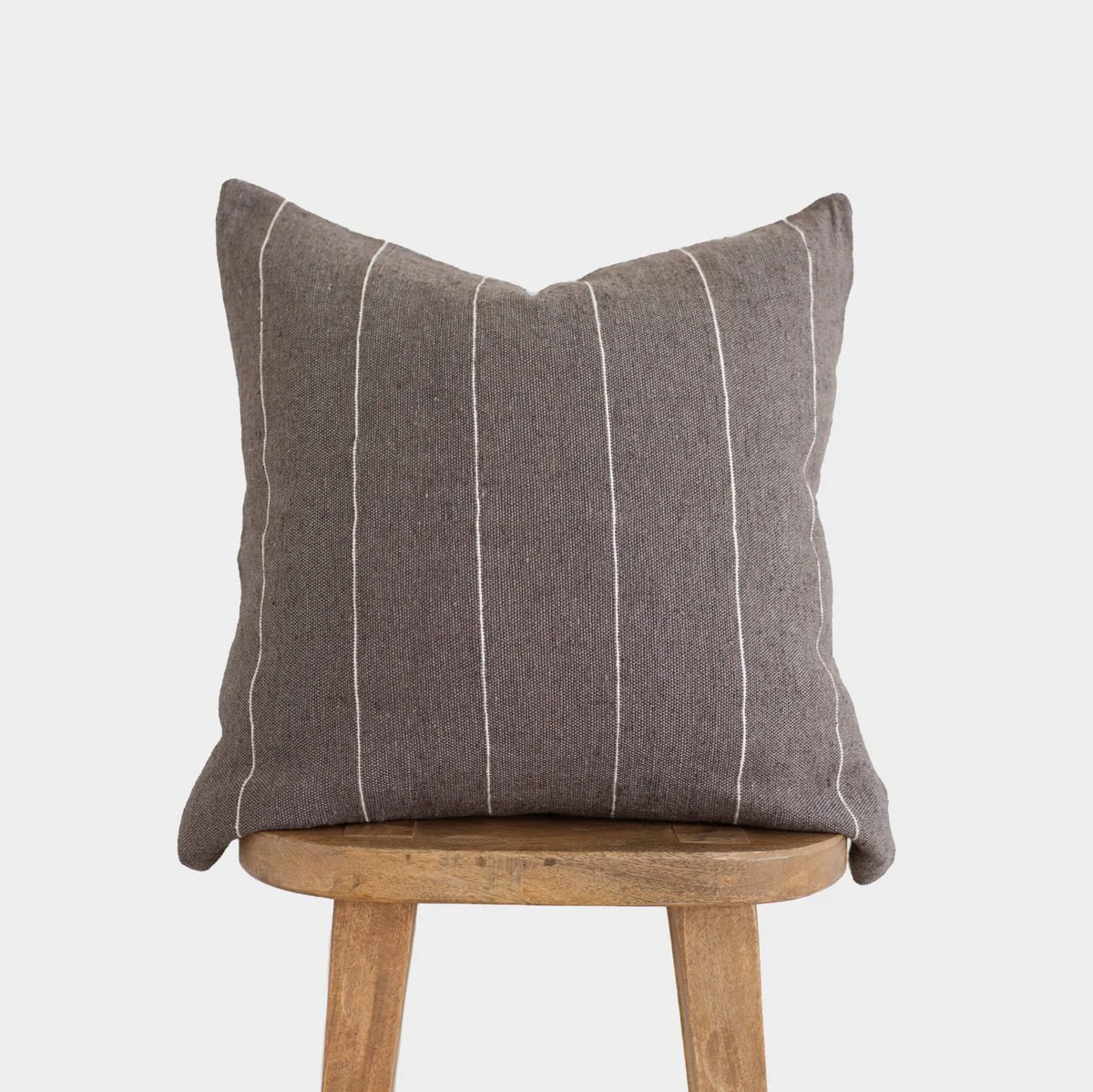 Wren in Warm Charcoal - 22" | 26" Moroccan Pillow Cover | Woven Nook