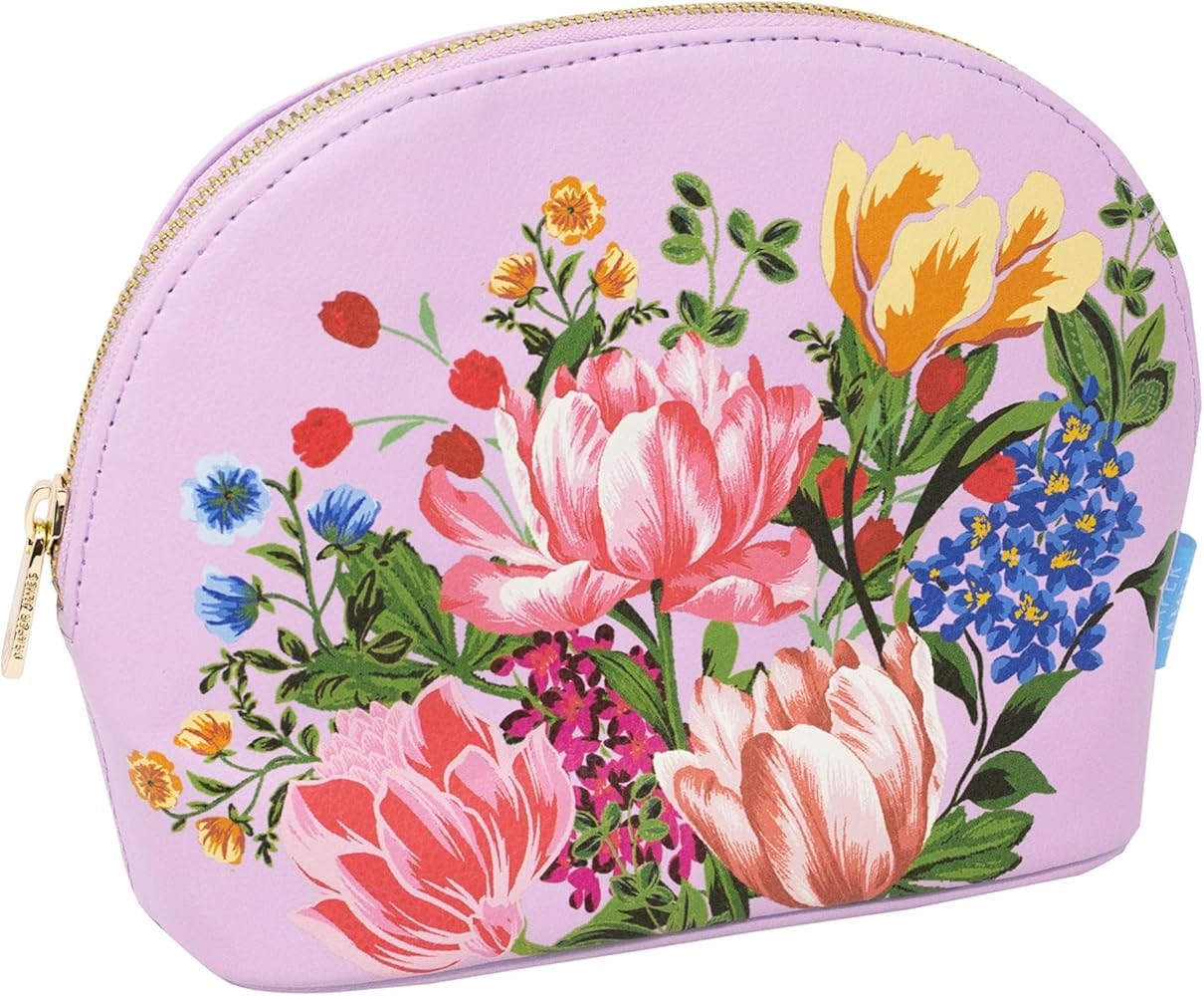 Draper James Essentials Pouch, Stylish Floral Print Clutch with Zipper, Vegan Leather Travel Make... | Amazon (US)