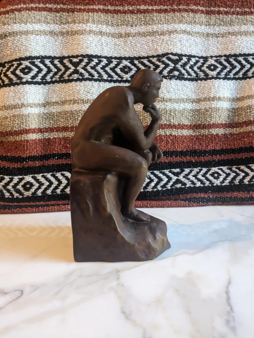 Vintage Thinking Man Statue/bookend - Etsy | Etsy (US)