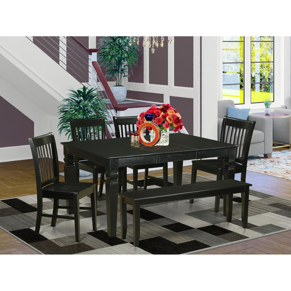 6-Pc Kitchen dinette set - Table and 4 Kitchen Chairs and Bench | Shop Simon