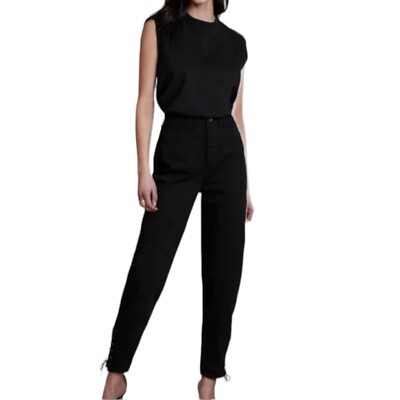 Banana Republic The Riding Pant Black Lace Up Twill Pants Size 4 NEW | eBay US