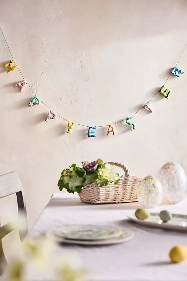 Happy Easter Felt Garland | Anthropologie (US)