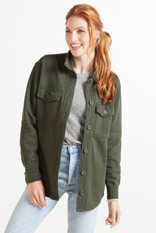 Good American  Fleece Shacket | Evereve