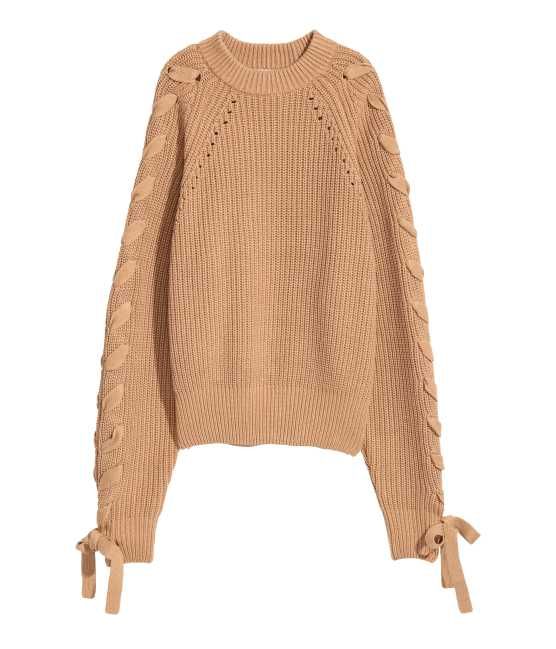 Knit Sweater with Lacing | H&M (US)