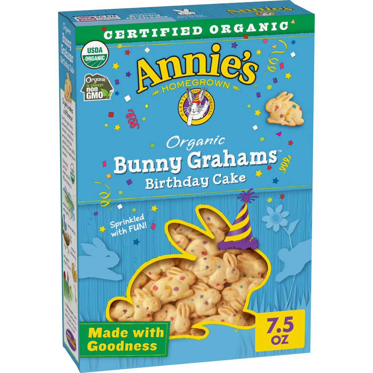 Annie's Homegrown Organic Birthday Cake Bunny Grahams Snacks - 7.5oz | Target