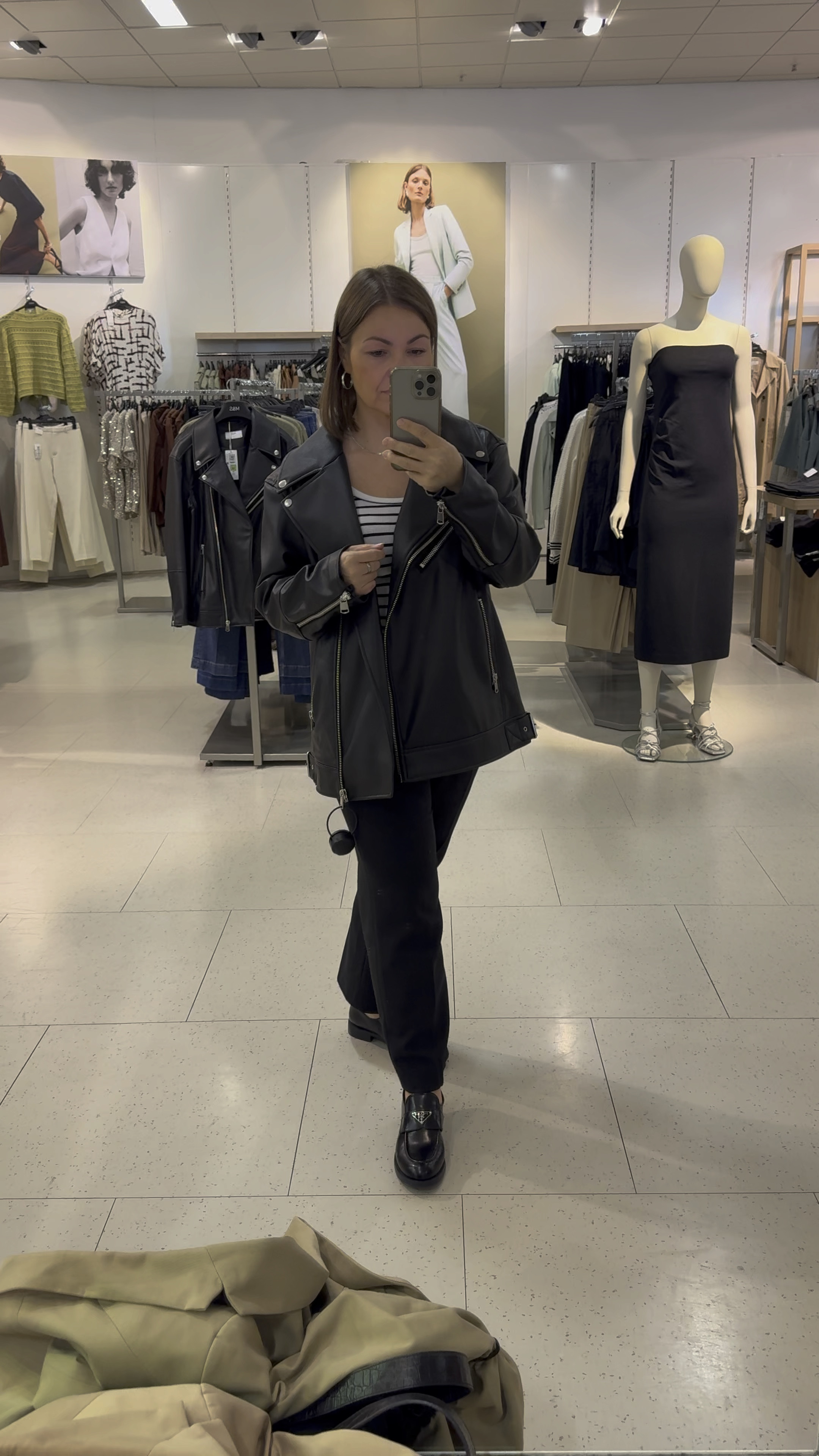 This biker jacket is soooo good.
I’m wearing size 12 and I would say is true to size so if you want an oversized fit, size up. 

#LTKmidsize #LTKautumn #LTKuk