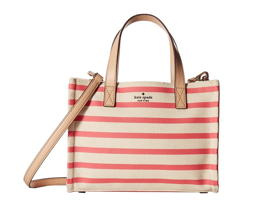 Kate Spade New York - Washington Square Sam (Peach Sherbert Stripe) Handbags | Zappos