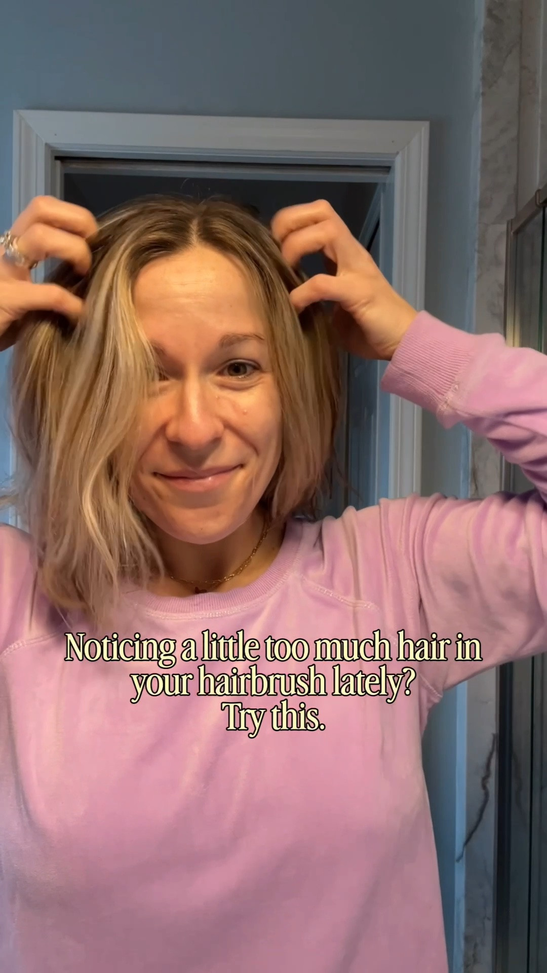 If you’ve been noticing a little extra hair in your hairbrush or your car, starting to look a little wider… Try this! ￼

#LTKgrwm #LTKselfcare #LTKmorningroutine