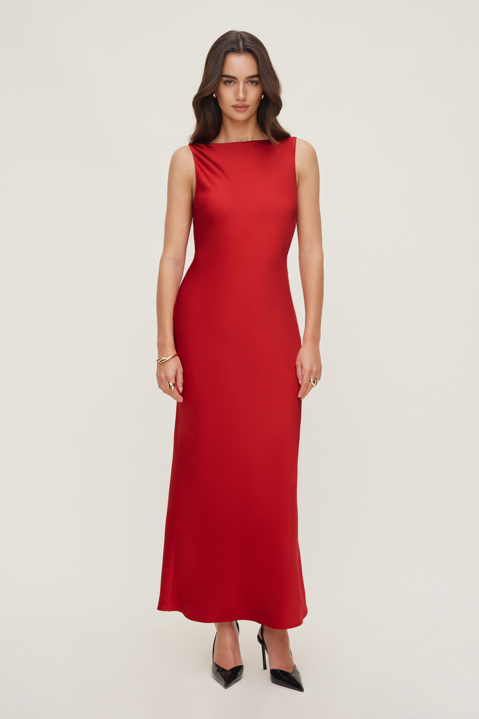 Nora Satin Maxi Slip Dress | Dynamite Clothing