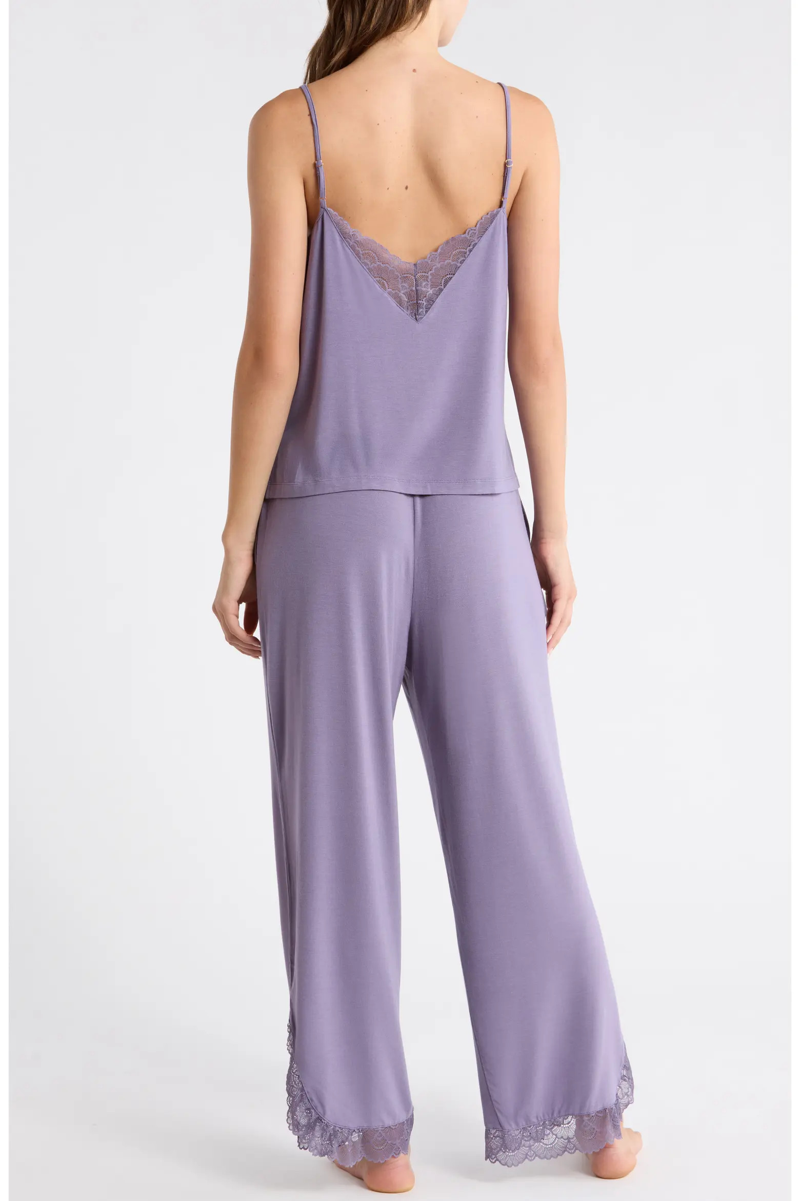 Moonlight Eco Lace Trim Pajamas (Women) | Nordstrom | Nordstrom