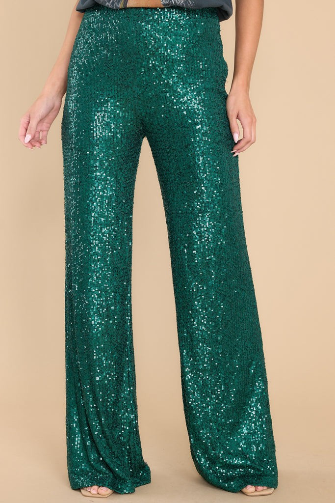 Like A Star Emerald Green Sequin Pants | Red Dress 