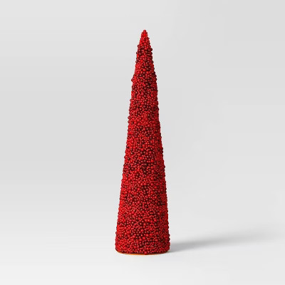 Christmas Large Red Berry Cone Artificial Tree Red - Threshold™ | Target