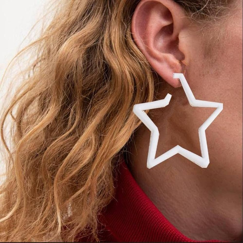 Sither Star Hoop Earrings for Women Color Star Dangle Earrings Studs Earrings Statement Jewelry G... | Amazon (US)