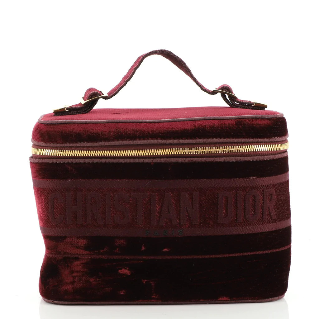 DiorTravel Vanity Case Embroidered Velvet | Rebag