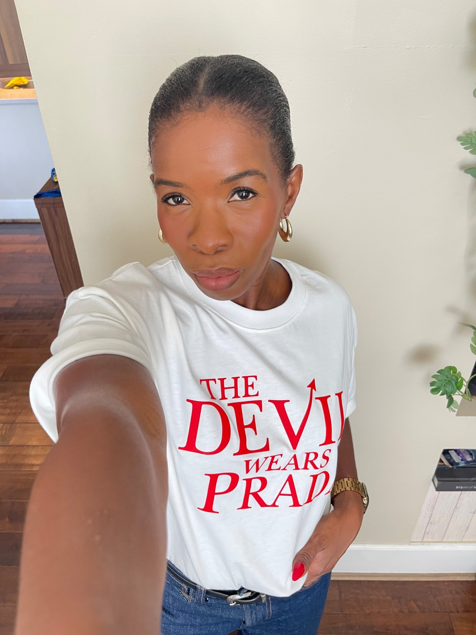 Love this t shirt! Cant wait for the movie. Wearing a S
Blush; she’s wanted
Lippie: classic with chestnut lip liner 

#LTKOver40 #LTKFindsUnder50