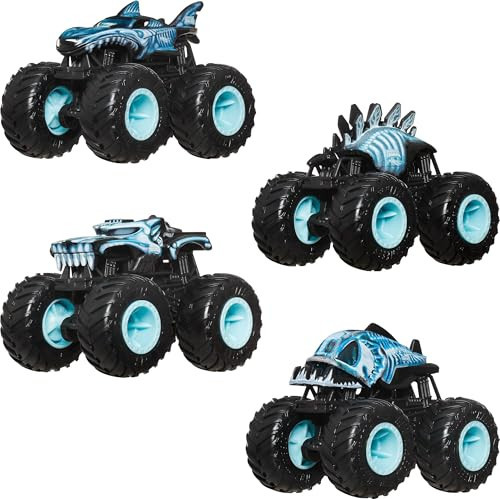 Hot Wheels Monster Trucks, 4-Pack of 1:64 Scale Toy Trucks, Set of 4 X-Ray-Themed Vehicles, Giant Wheels, Favorite Characters & Cool Designs | Amazon (US)