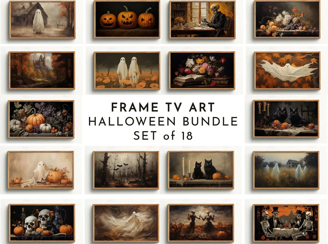 Samsung Frame TV Art Set Halloween Bundle 18 Files Included Halloween Frame TV Art Frame Tv Art F... | Etsy (US)