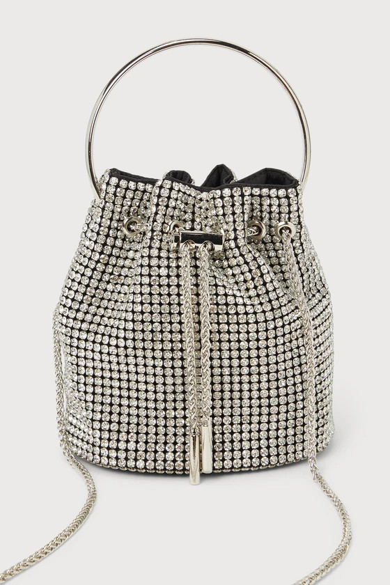 Eye-Catching Energy Black Rhinestone Bucket Bag | Lulus (US)