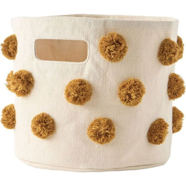 Pehr | Pom Basket - Mini, Dijon (Yellow) | Maisonette | Maisonette