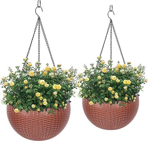 VIVOSUN Hanging Planters Self Watering Hanging Basket for Indoor Outdoor Plants Flower Plant Pot ... | Amazon (US)