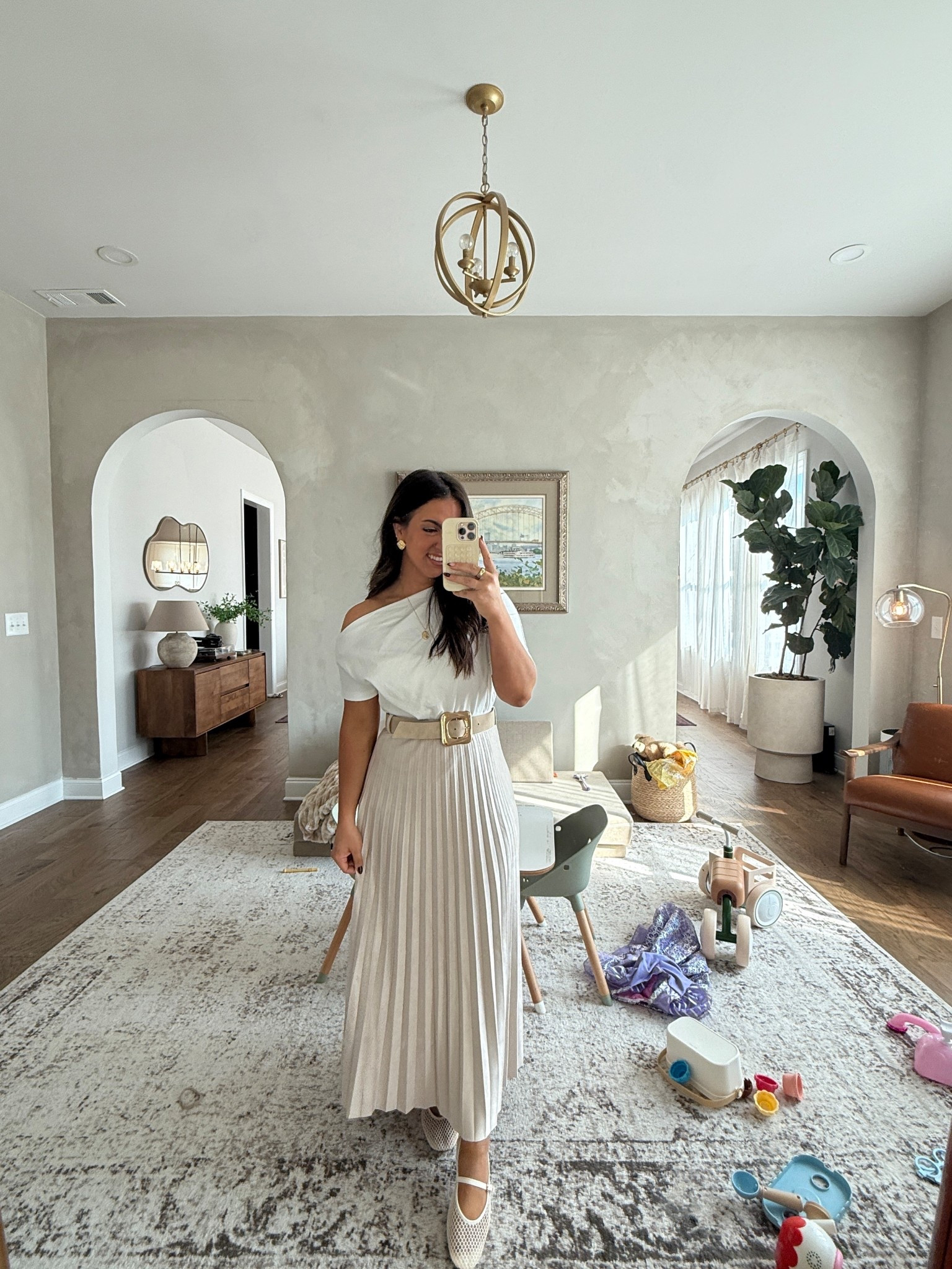 Early fall maxi skirt outfit 

Wearing size smalls