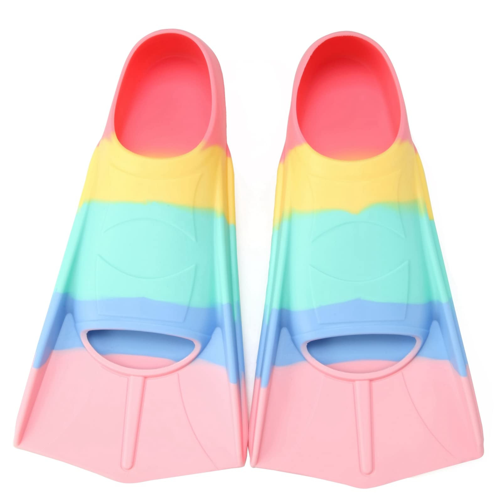 Kids Swim Fins,Short Kids Fins Youth Swimming Flippers for Lap Swimming Training for Children Gir... | Amazon (US)