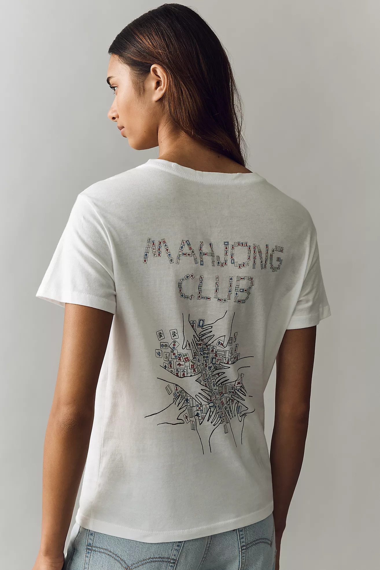 Unfortunate Portrait Mahjong Club Cotton Graphic Tee | Anthropologie (US)