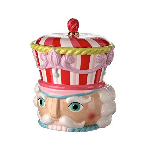 Regency International Nutcracker Head Cookie Jar, 10 inches, Pastel, Candy Jar, Christmas Table Top Decor | Amazon (US)