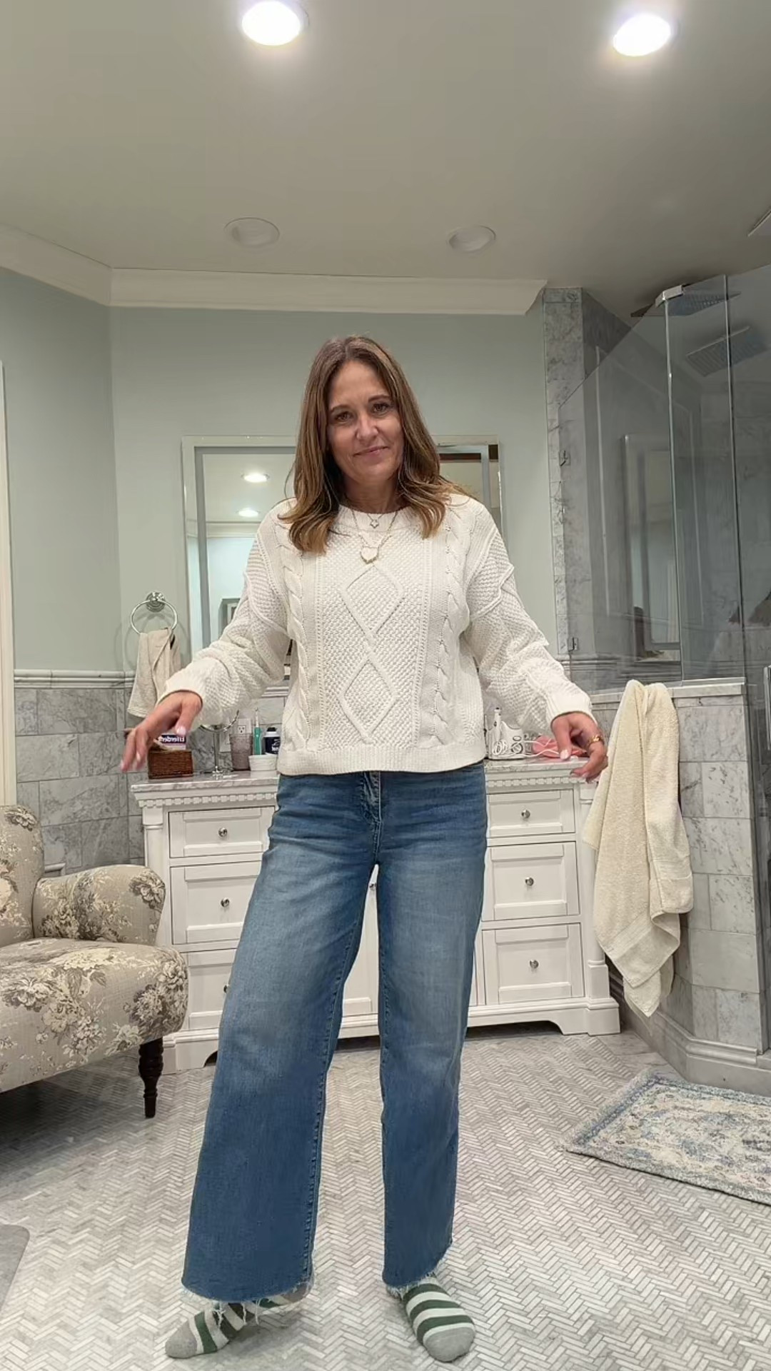 Cozy and comfy!  Love these jeans and I linked their more expensive counterpart that I also own since these are out of stock. I have a 30 in the jeans and a large in the in sweater  

#LTKOver40 #LTKSeasonal #LTKBeauty