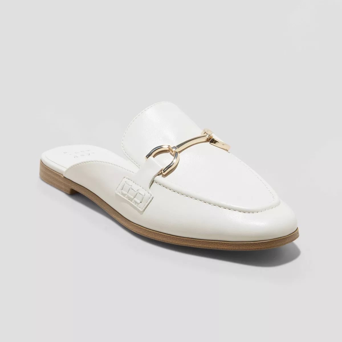 Women's Sandy Mule Flats with Memory Foam Insole - A New Day™ Off-White 7 | Target