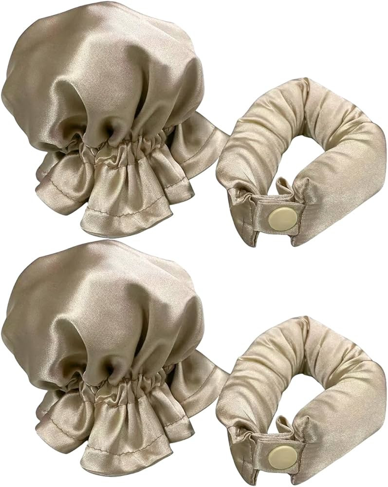 Gorgewg Satin Heatless Hair Curler 2 Sets No Heat Heatless Curling Rod Headband Sleep In Hair Cur... | Amazon (US)