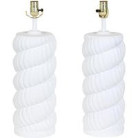 Pair Of Rope Plaster Table Lamps, Mid Century White Lamps | Etsy (US)