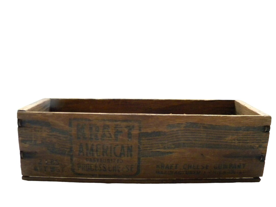 Vintage Wood Cheese Box Kraft American Cheese Box Farmhouse Kitchen - Etsy | Etsy (US)