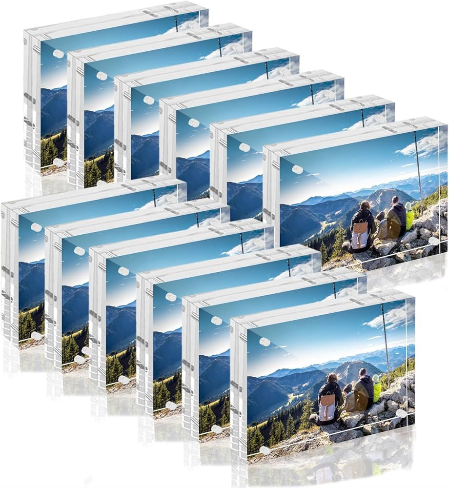 12 Pack Mini Acrylic Picture Frames 2.5 x 3.5 Inch Clear Acrylic Business Card Frame Double Sided... | Amazon (US)